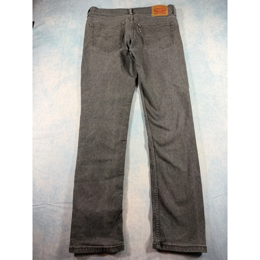 Levi's 511 Slim Fit Jeans Mens 33x32 Grey Excellent Zip Fly Stretch Denim
